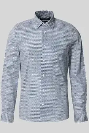 Marc O’ Polo Shaped fit vrijetijdsoverhemd met fijn all-over motief