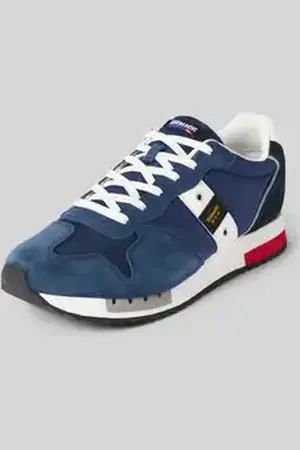 Blauer Sneakers met labelbadges, model 
