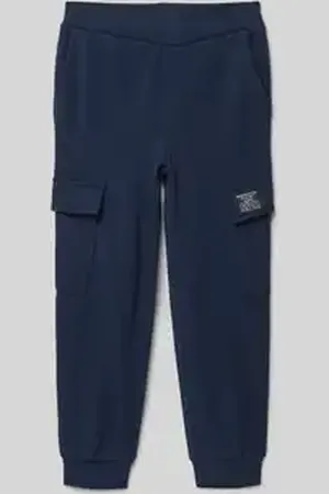 QS by s.Oliver Regular fit joggingbroek van sweatstof met cargozakken