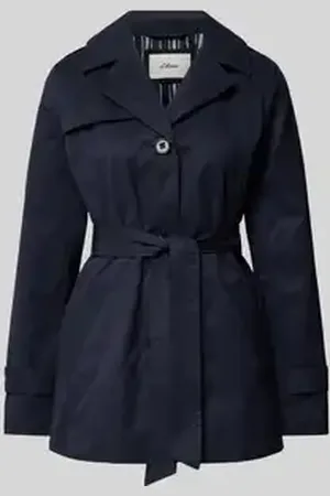 QS by s.Oliver Korte trenchcoat met strikceintuur