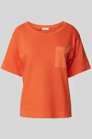 Marc O’ Polo Loose fit T-shirt met opgestikte satijnen zak