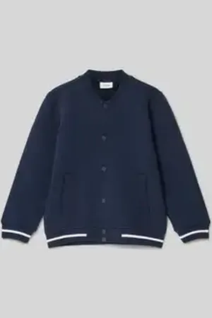 QS by s.Oliver Regular fit collegejack van scuba-sweatstof