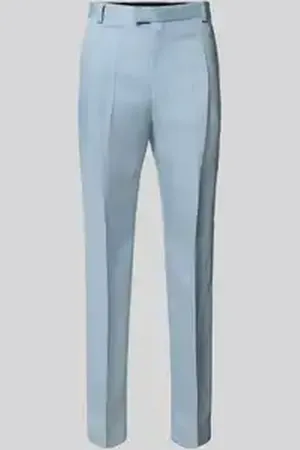 HUGO BOSS Straight fit stoffen broek met scheerwol, model 
