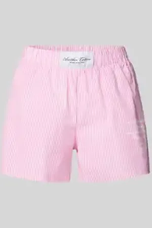 Another Cotton Lab Relaxed fit korte pyjamabroek met statement- en labelprint