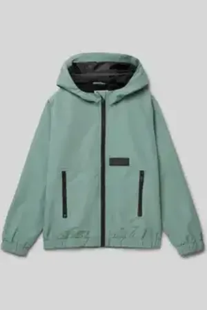 QS by s.Oliver Regular fit jack met afneembare capuchon en contrastdetails