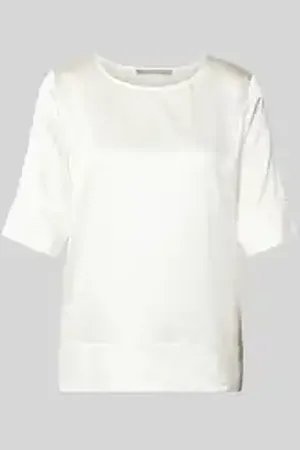 The Mercer Regular fit blouse van zijde met boothals