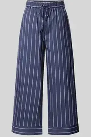 JOOP! Wide leg stoffen broek met tunnelkoord, model 
