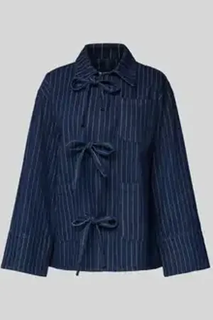 Neo Noir Relaxed fit overhemdblouse van katoenmix, model 