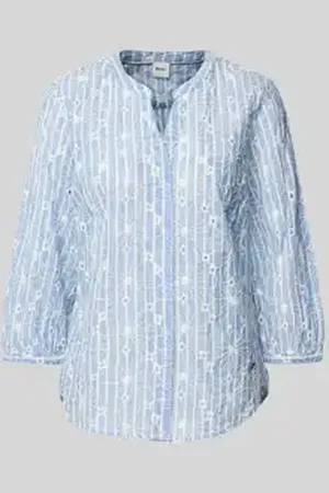 Brax Regular fit blouse met broderie anglaise, model 