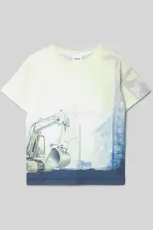 QS by s.Oliver Regular fit T-shirt met katoen en kleurverloop