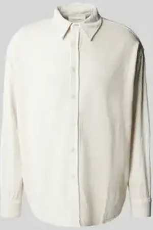 American Vintage Regular fit corduroy overhemd met kentkraag, model 