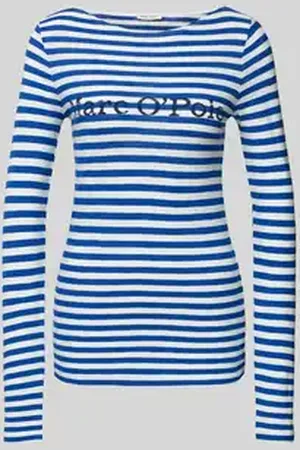 Marc O’ Polo Slim fit shirt met lange mouwen van zuiver katoen met grote labelprint