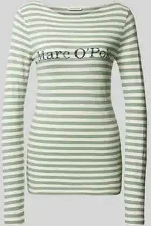 Marc O’ Polo Regular fit shirt met lange mouwen van gestreept katoenjersey