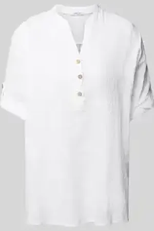 Zabaione Relaxed fit blouse met kant, model 