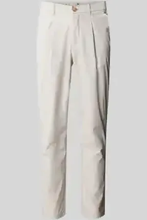 Colours & Sons Tapered fit chino met bandplooien