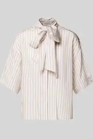SELECTED Regular fit blouseshirt met en strikdetail, model 
