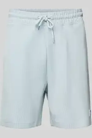 Hugo Blue Regular fit sweatshorts met structuurmotief, model 