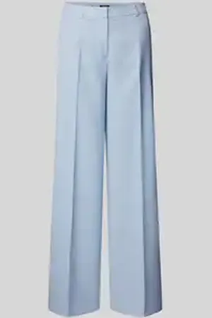 More & More Straight leg stoffen broek met persplooien