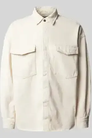 American Vintage Regular fit vrijetijdsoverhemd met paspelzakken op de borst, model 
