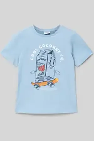 QS by s.Oliver Regular fit T-shirt van katoen met print op de voorkant