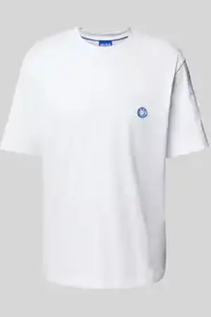 Hugo Blue T-shirt met logobadge, model 