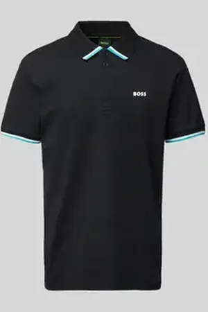 HUGO BOSS Regular fit poloshirt met labelprint, model 