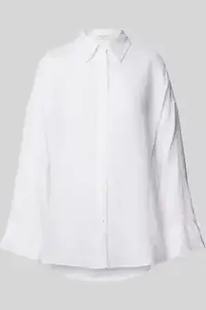 Christian Berg Relaxed fit linnen blouse met overhemdkraag