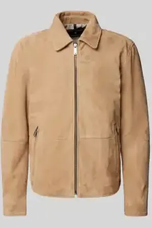 Strellson Leren blouson met zakken met rits, model 