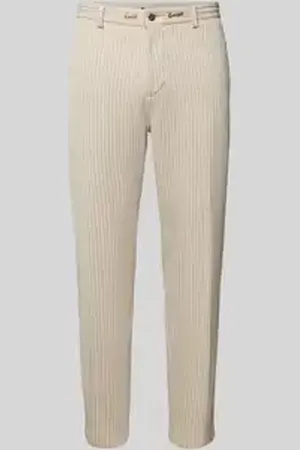 Cinque Slim fit stoffen broek met riemlussen, model 