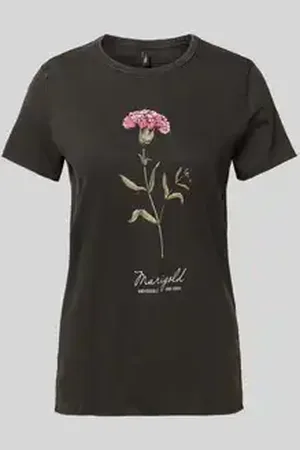 ONLY Regular fit T-shirt van zuivere katoen met motiefprint, model 