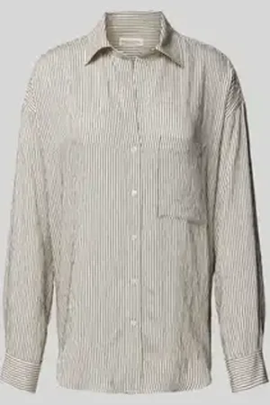 Marc O’ Polo Relaxed fit blouse in een crinkle-viscosemix