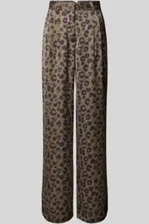 Bash Straight leg stoffen broek met bandplooien, model 