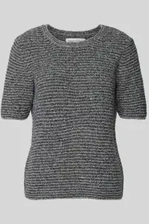 Marc O’ Polo Slim fit pullover met korte mouwen van katoenmix met een melange-effect