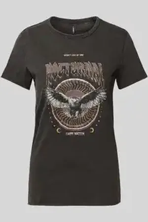 ONLY Regular fit T-shirt van zuivere katoen met motiefprint, model 