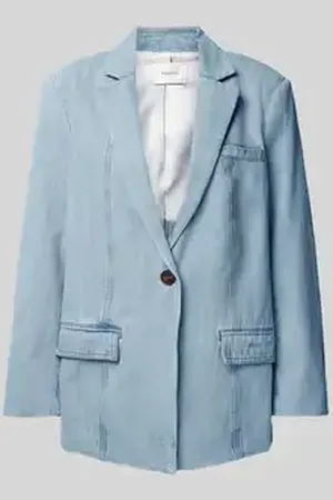 Gestuz Jeansblazer met strookzak op de borst, model 
