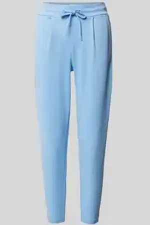 Ichi Slim fit bandplooibroek met verkort model, model 