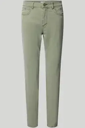 QS by s.Oliver Slim fit stoffen broek van katoenmix