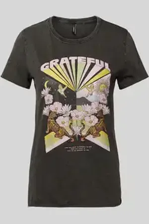 ONLY Regular fit T-shirt van zuivere katoen met motiefprint, model 