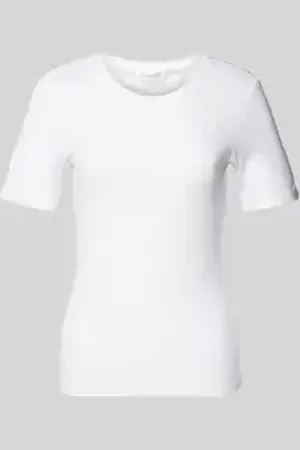 MSCH T-shirt met geribde ronde hals, model 