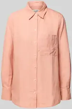 Marc O’ Polo Regular fit linnen blouse van lichtgewicht materiaal met borstzak