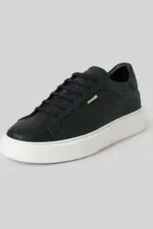 Antony Morato Sneakers van leer met labeldetail, model 