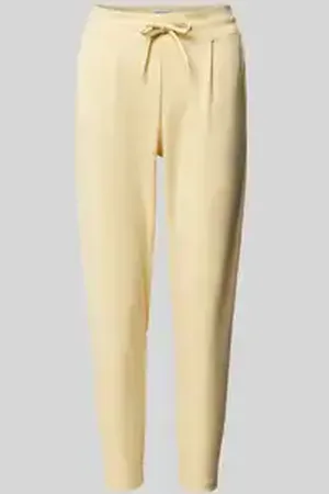 Ichi Slim fit bandplooibroek met verkort model, model 