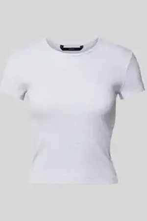 VERO MODA Regular fit T-shirt met geribde look, model 