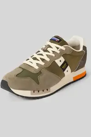 Blauer Sneakers met labelbadges, model 