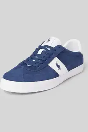 Ralph Lauren Leren sneakers met logostitching, model 