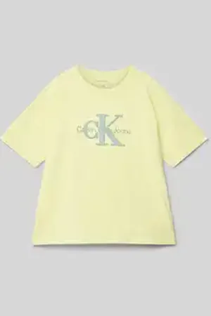 Calvin Klein T-shirt met labeldetail, model 