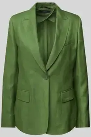 Max Mara Linnen blazer met reverskraag, model 