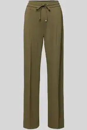 SEDUCTIVE Straight leg stoffen broek met strookzak, model 