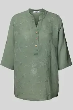 Zabaione Relaxed fit blouse met kant, model 