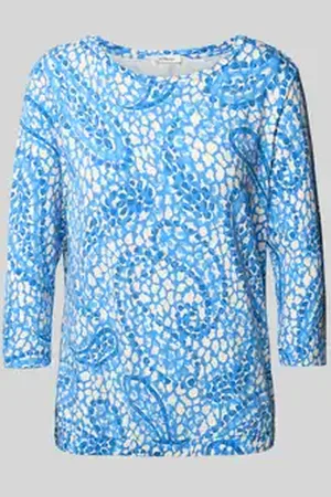 QS by s.Oliver Relaxed fit shirt met 3/4-mouwen van viscose met stretch